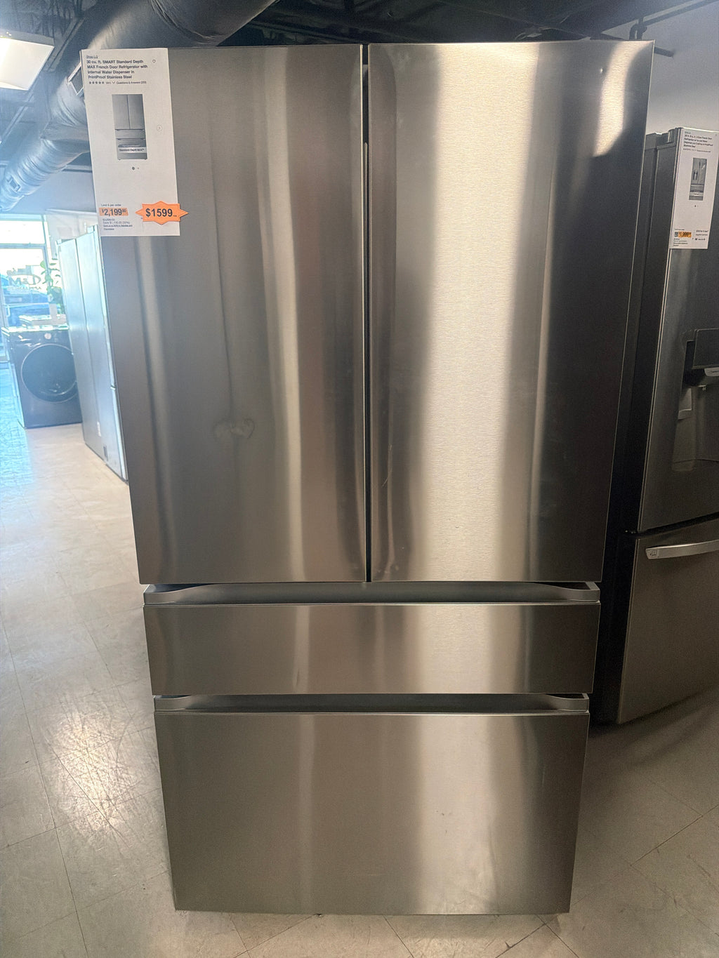 LG refrigerator 4-Door with internal water dispenser