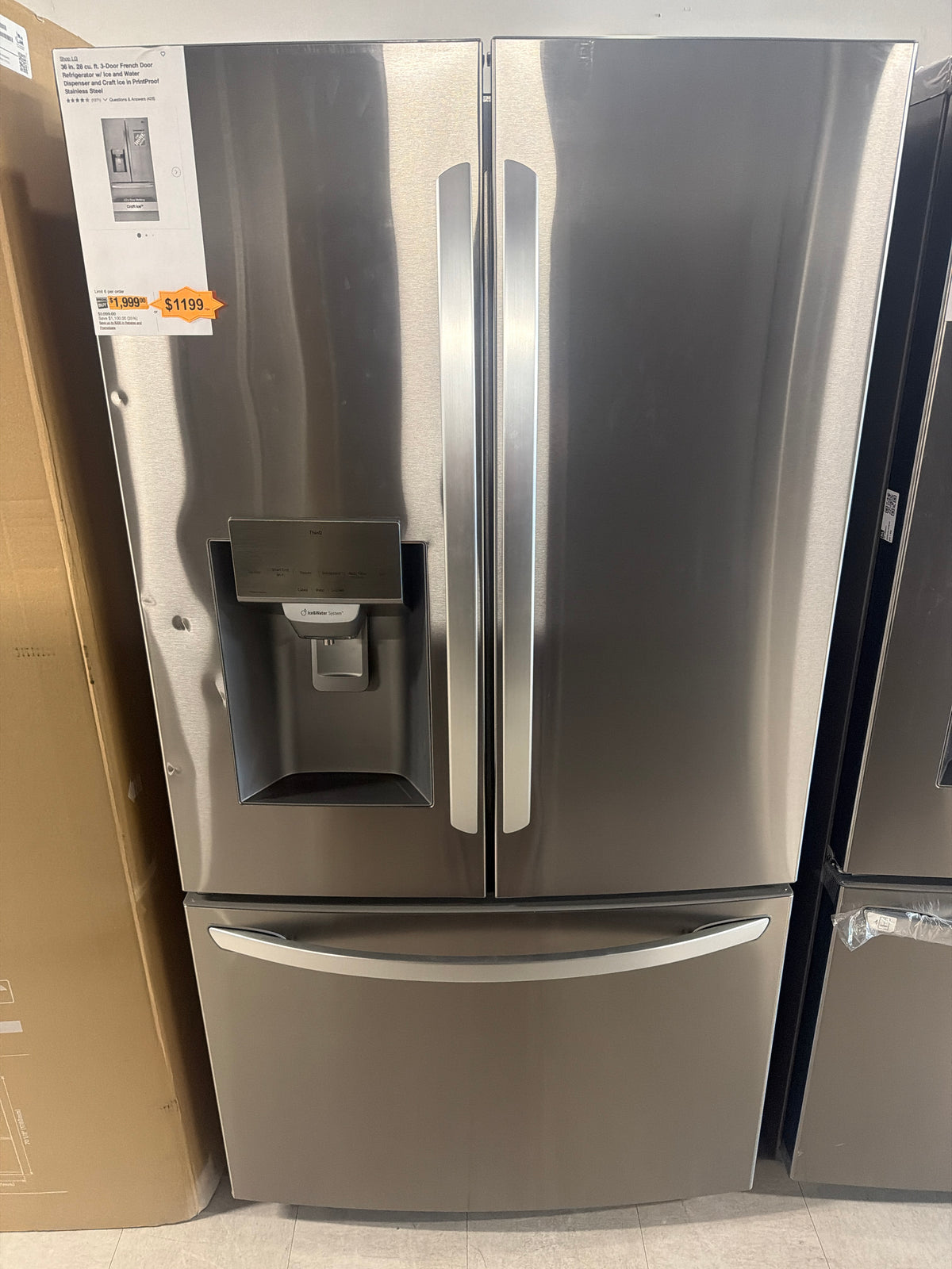 LG 3-Door refrigerator with dual ice maker