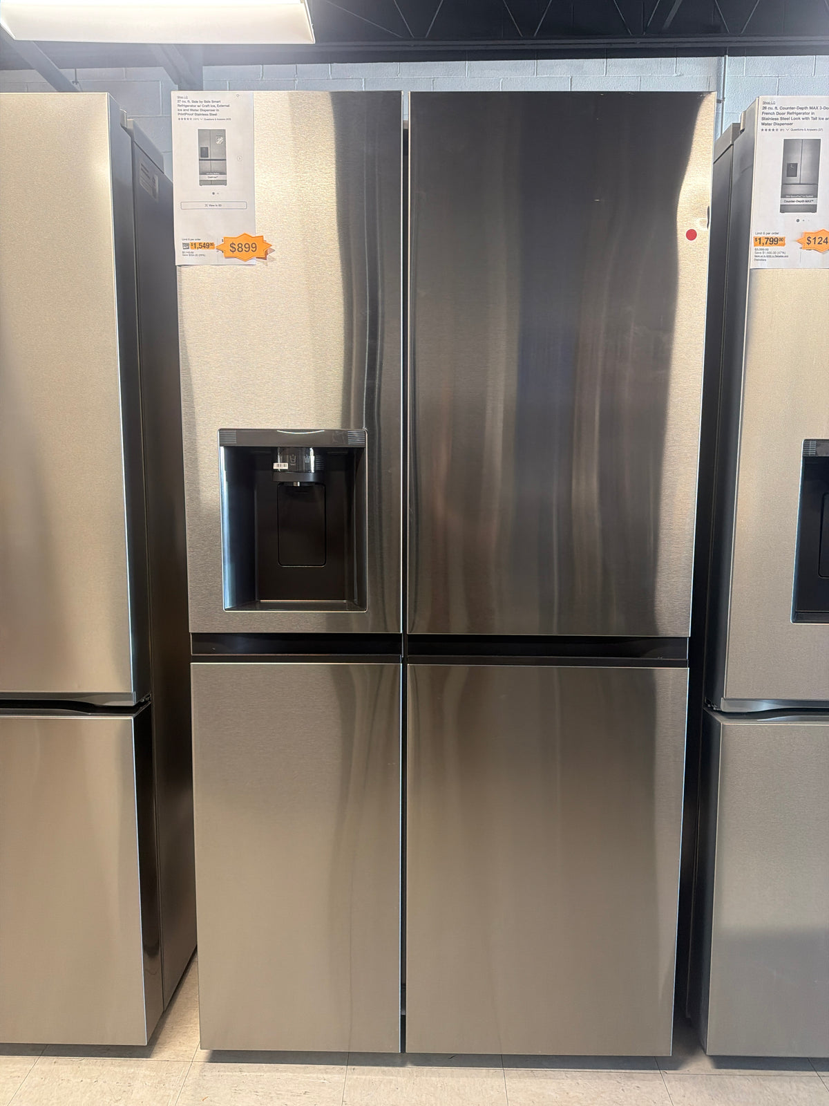 LG side-by-side refrigerator
