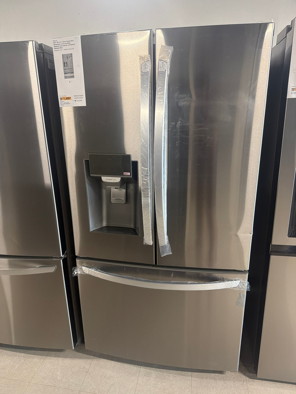 LG 3-Door refrigerator with dual ice maker