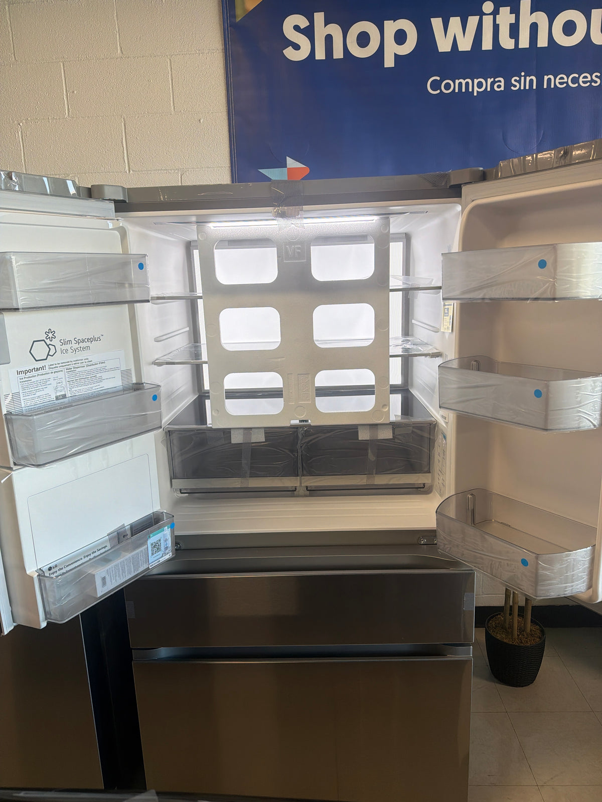 LG refrigerator 4-door dual craft ice maker