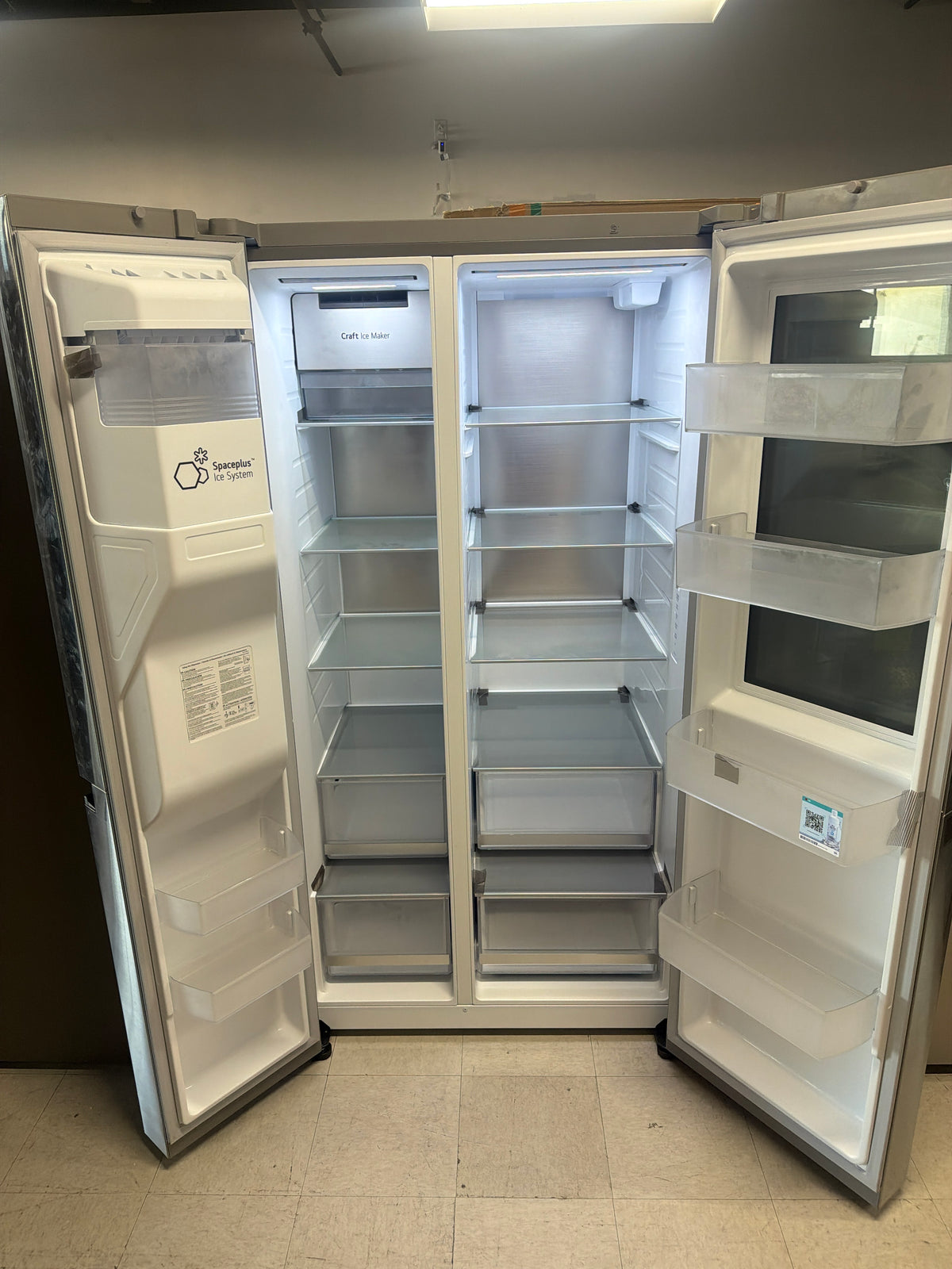 LG InstaView side-by-side refrigerator
