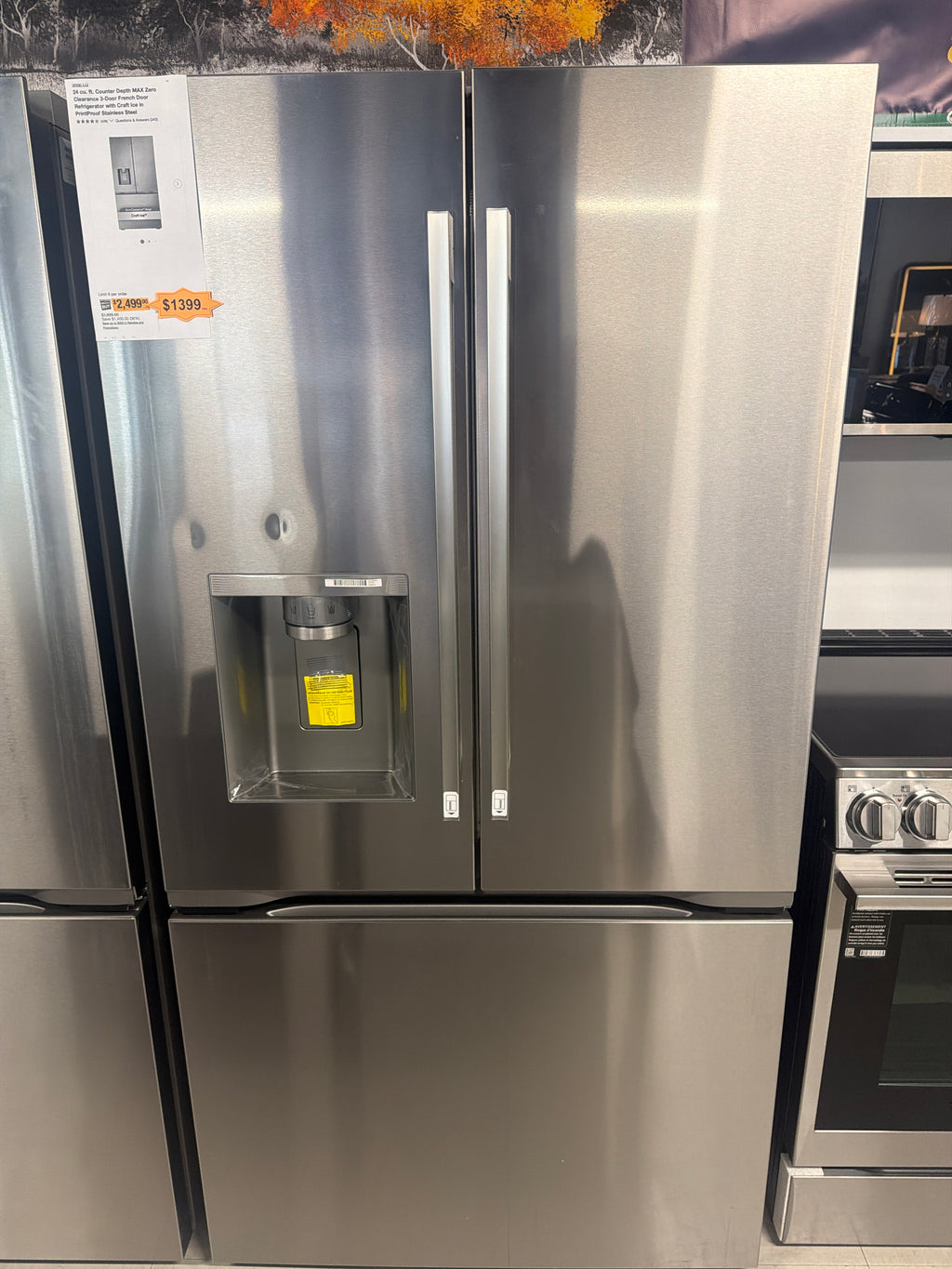 LG refrigerator 3-door counter depth zero clearance