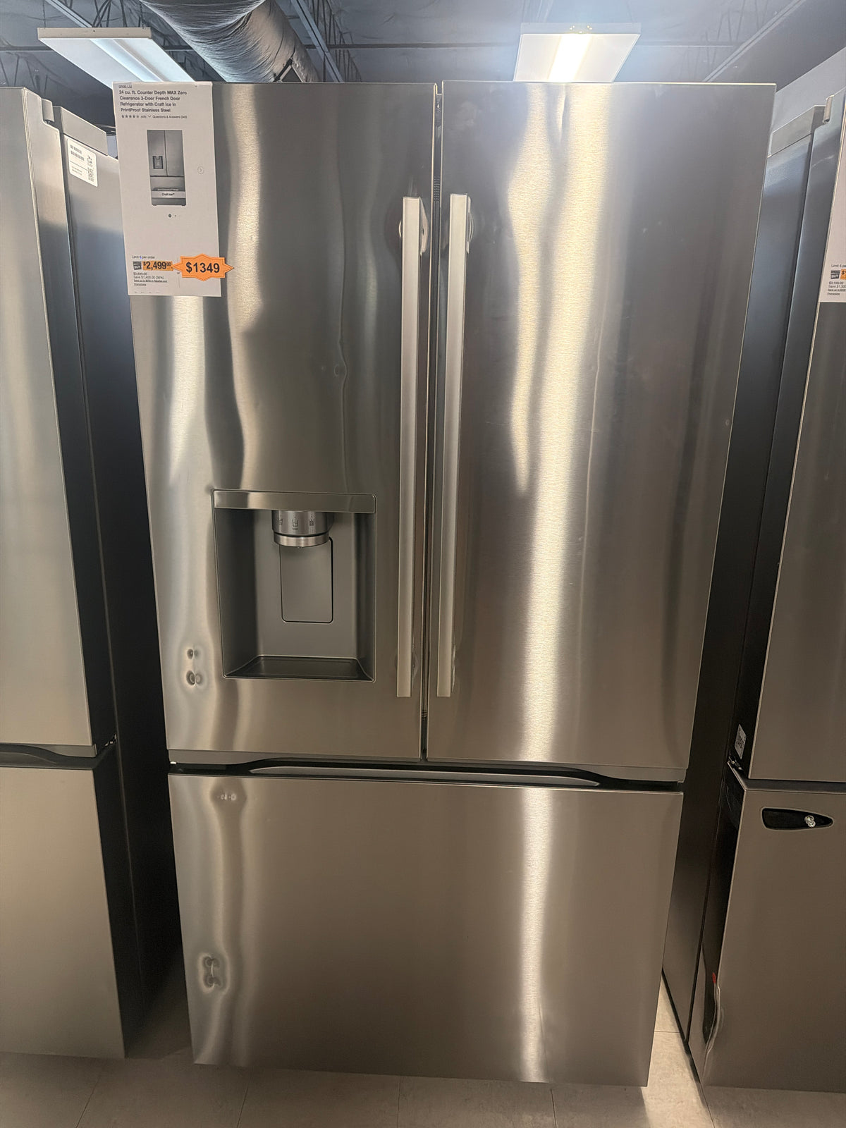 LG refrigerator 3-door counter depth zero clearance