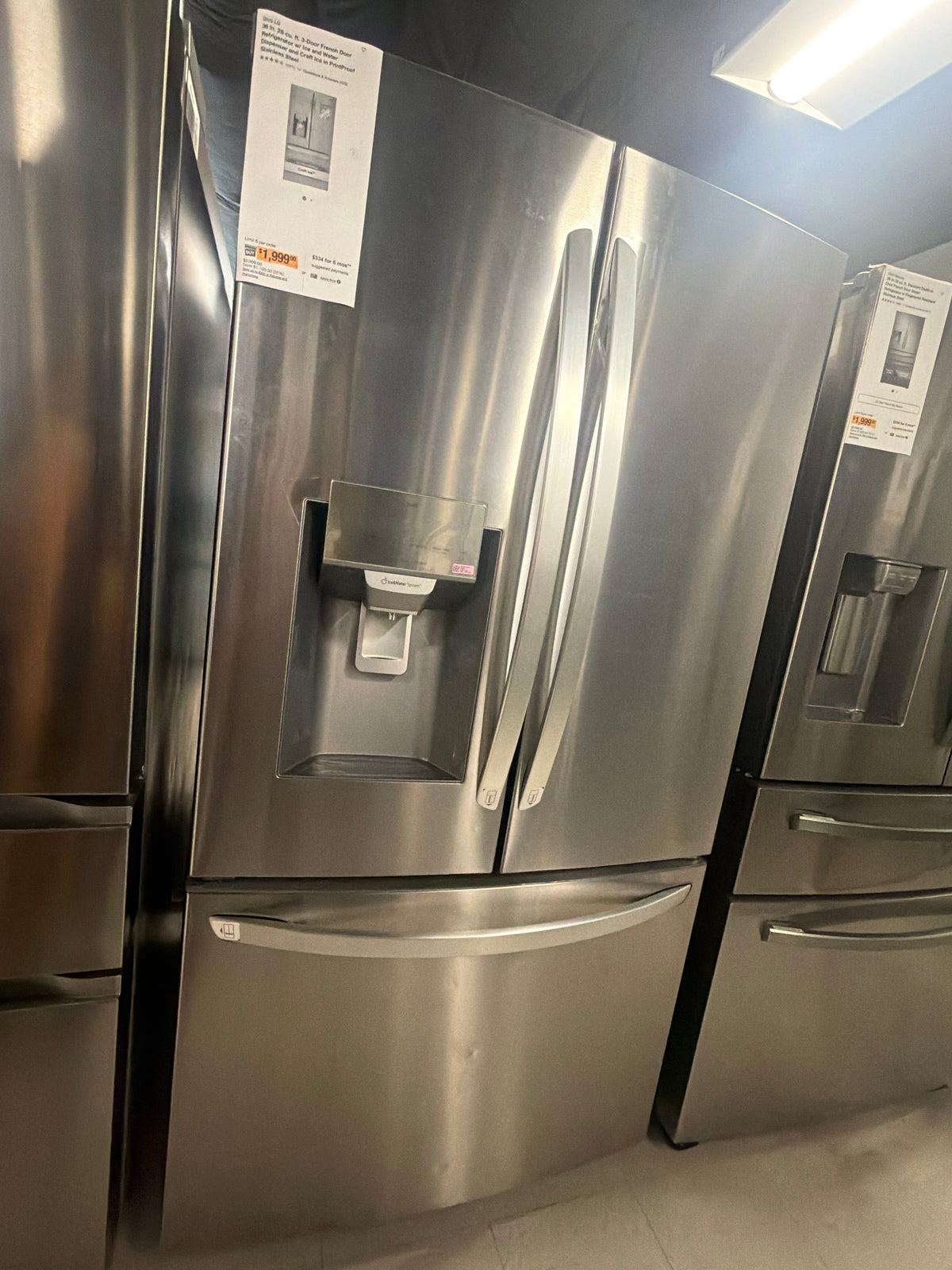 LG 3-Door refrigerator with dual ice maker