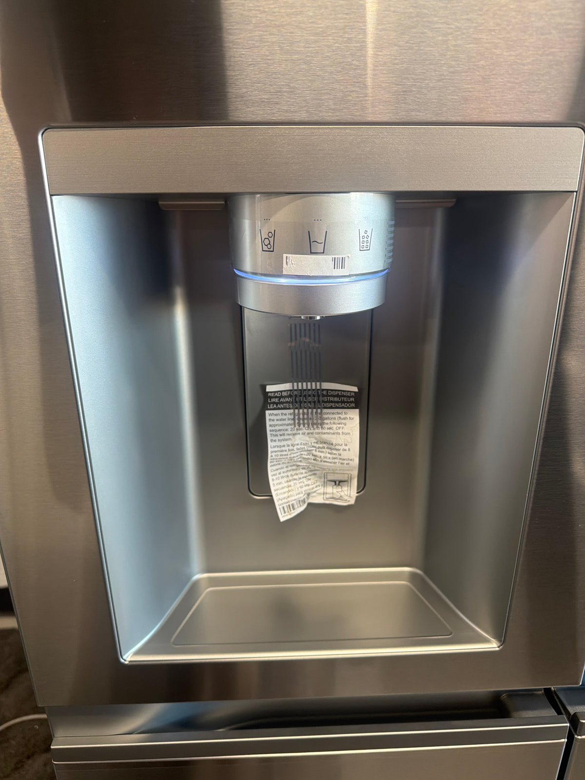 LG InstaView side-by-side refrigerator