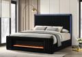 Queen bed with fireplace