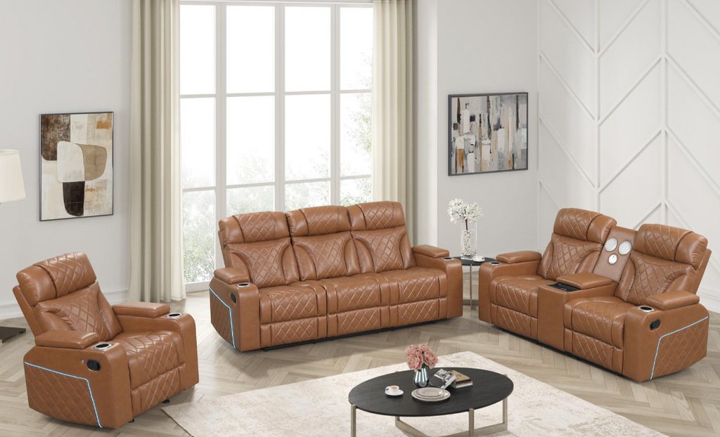 SET Sofa 3pcs Brown