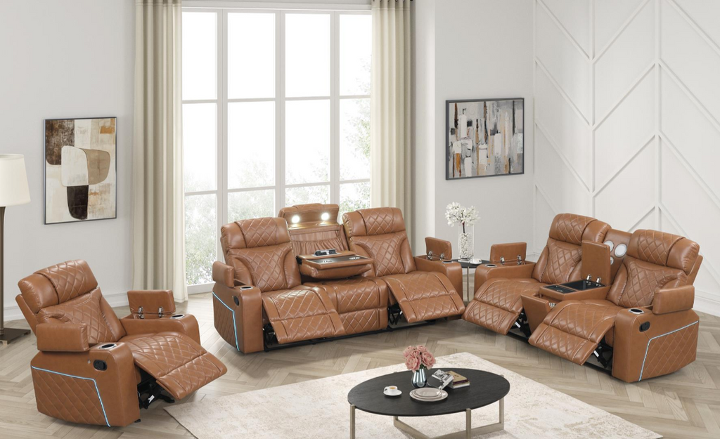 SET Sofa 3pcs Brown