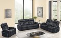 3-Piece Black Sofa Set