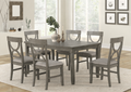 7-piece grey dining set