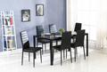 7-piece dining set, black