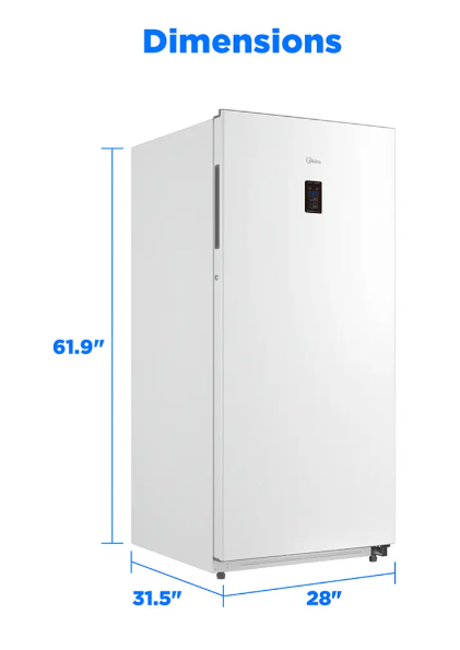 Midea 14 cu. ft. Convertible Upright Freezer (White)