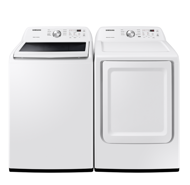 Set Top Load Washer and Electric Dryer - White
