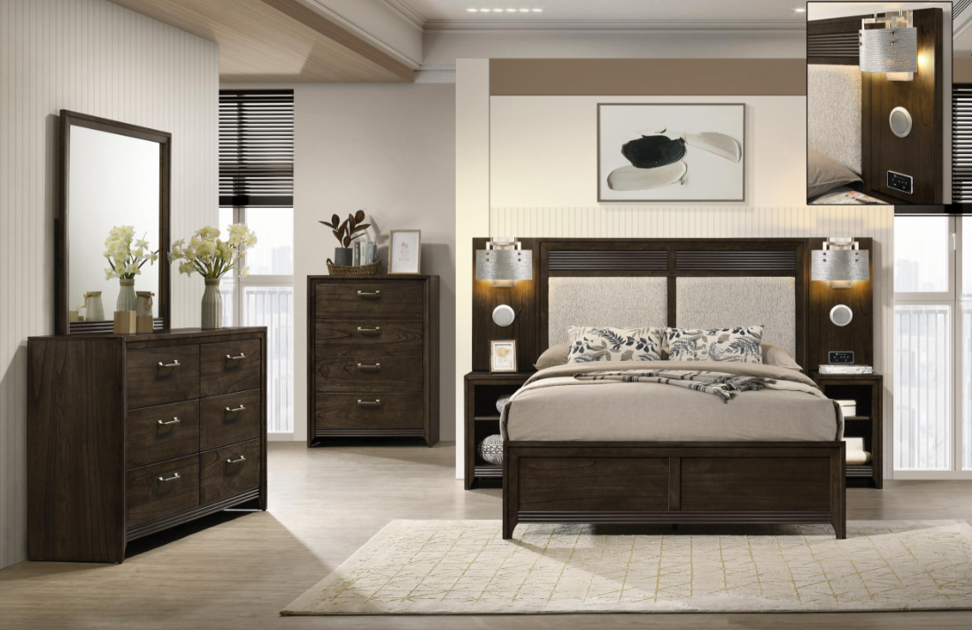 Bedroom set with speakers 5pcs
