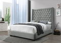 Queen bed grey