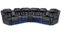 Sectional with speakers and lights